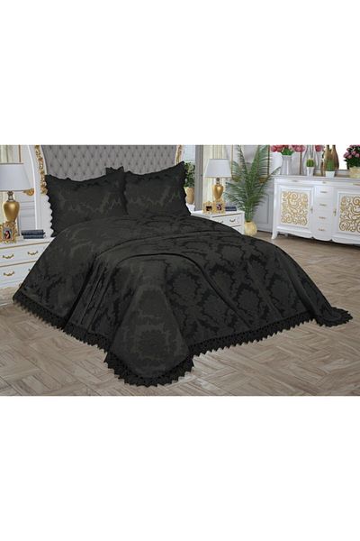 Çeyiz Bahçesi French Lace Waterfall Chenille 3 Piece Bedspread