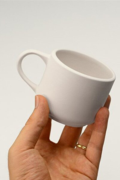 Ref-San Lina Kulplu Fincan Seramik Bisküvi (HAM ÜRÜN)