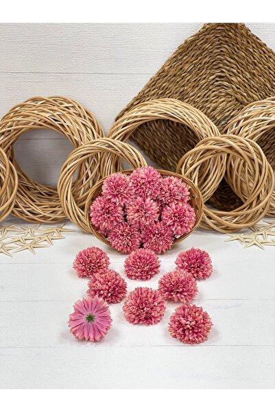 KOZALILAR Yapay Çiçek 10'lu Mini Boy Tek Baş Yapay Kasımpatı(Çap:6 cm)