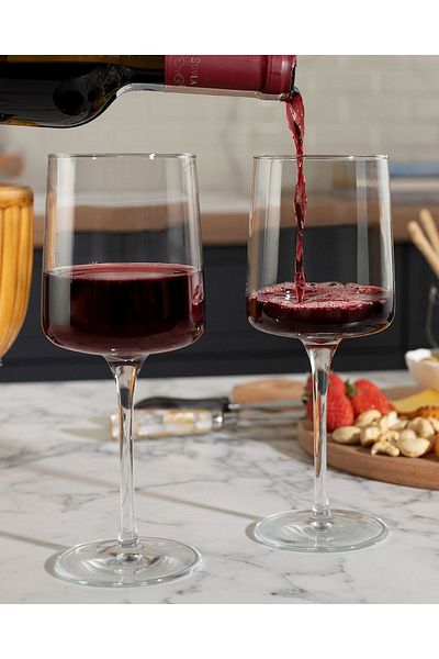 Madame Coco Weißes 4-teiliges Musette- und Weinglas-Set – 320 ml Glas