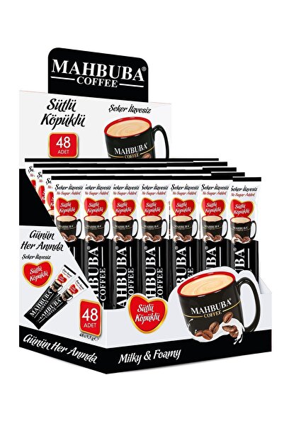 Mahbuba 2si1 Arada Şekersiz Sütlü Köpüklü Hazır Kahve 48x9,5gr