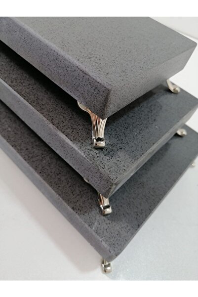 Başakmarble Magnetite Quartz Marble 3-Piece Presentation Rack