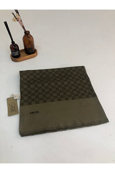 Aker elegance monogram şal ebat 75x190 cm