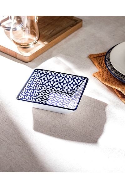 Madame Coco Rêve Bleu Nancy New Bone China Square Bowl