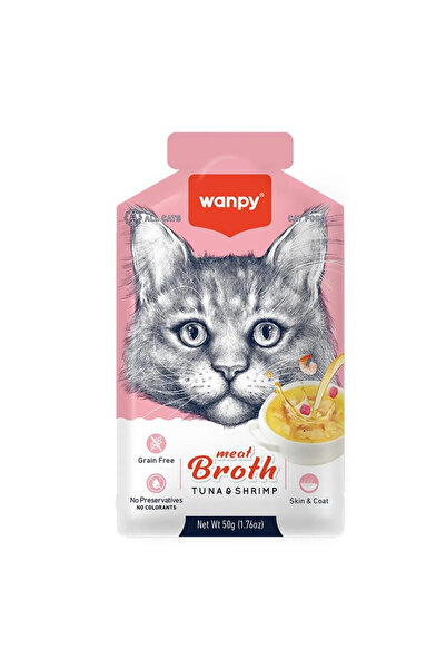 Wanpy Karidesli Ton Balıklı Kedi Çorbası 50 Gr x 12 Adet