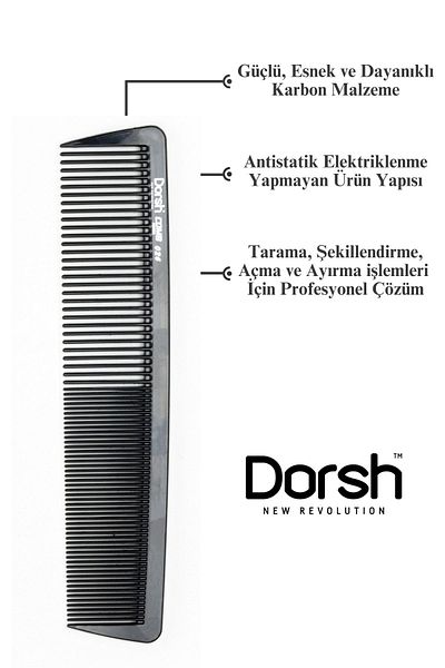 Dorsh Antistatic Carbon Comb - 026