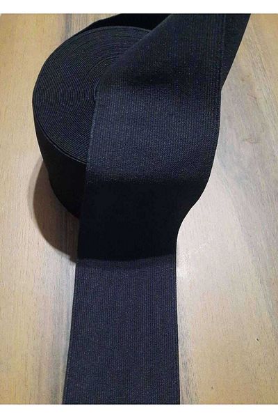 İMREN AKSESUAR Pantaloni negri cu picioare de 10 cm și elastic pentru talie 1 pachet 3 metri