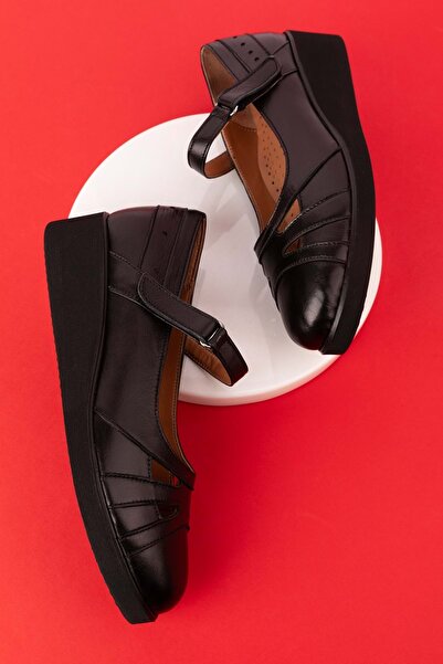 Gondol Anatomical Sole Genuine Leather Comfortable Shoes - Velcro mlk.5470