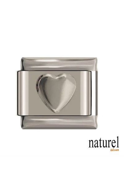 Naturel Tılsım Italian Stainless Steel 9mm Heart Charm