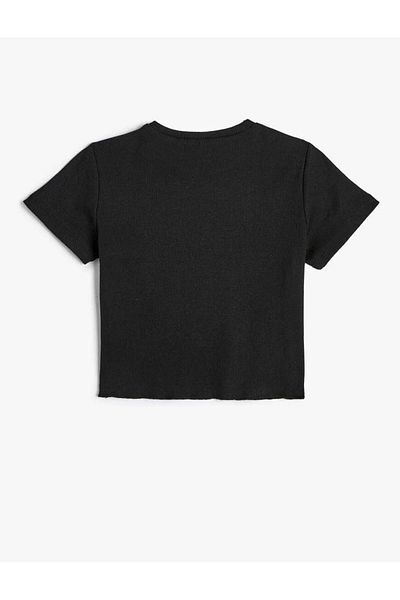 Koton Tricou negru pentru fete - 4skg10054ak