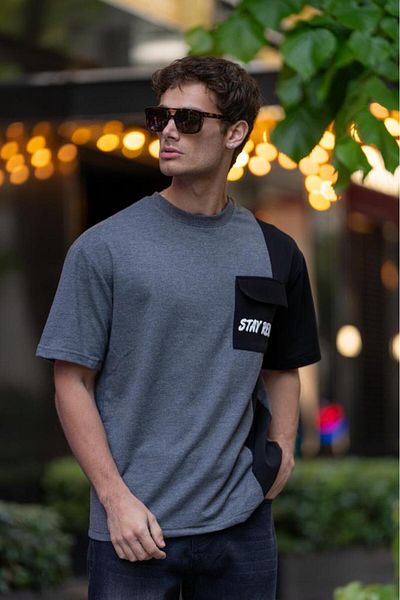 Decas Μπλουζάκι GARDEN Smoked Cotton Oversize Crew Neck