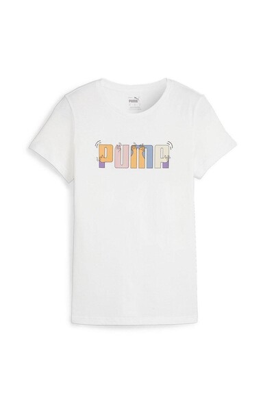 Puma Γυναικείο λευκό μπλουζάκι με γραφικό σχέδιο ESS+ - 679916   02