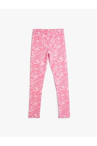 Koton Rosa gemusterte Strumpfhosen für Mädchen - 4skg40023ak