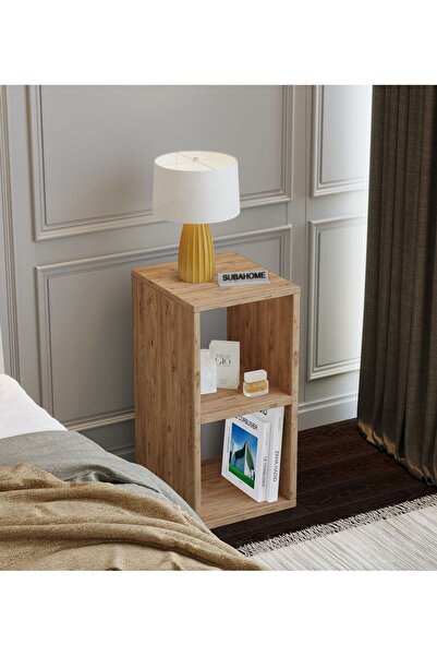 subahome 30 Cm Mdf Modern Ahşap Komodin Çok Amaçlı Yan Sehpa, Duvar Ünitesi Ç...