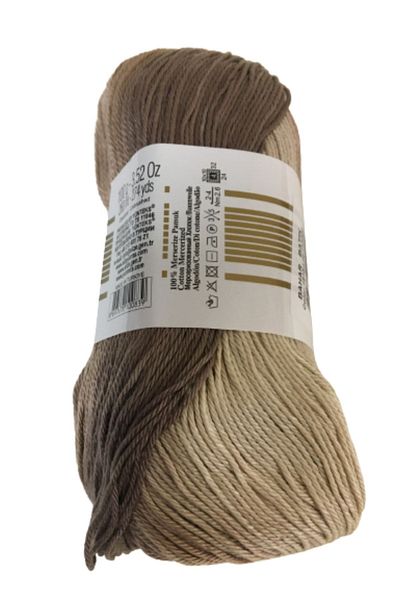 Alize 1815 Model Brown Skirted Spring Batik Hand Knitted - 100% Mercerized Cotton Amigurami