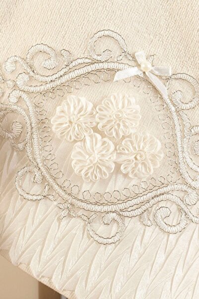 Kardelen 50/90 Daisy Dowry Lacy Cotton 4 Pieces Hand Face Towels