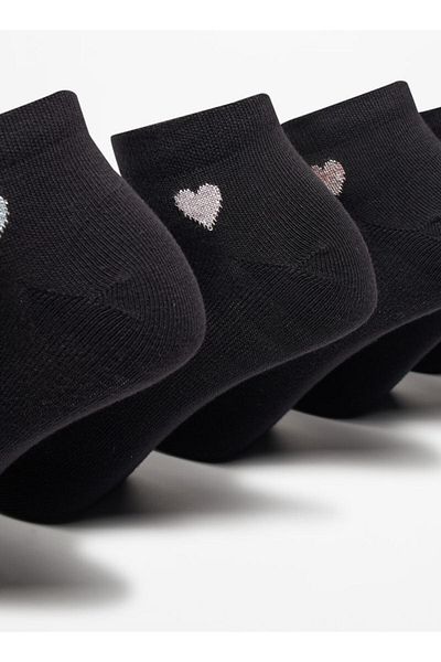 Celeste Heart Print Ankle Length Socks - Set of 7