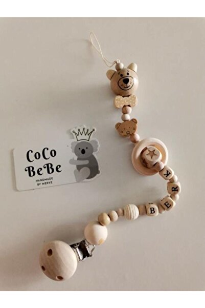 Coco Shoptr %100 Doğal Ahşap Emzik Zinciri