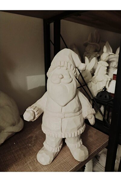 BilgeCe hoMe Boyasız Ham Noel Baba Biblosu, Boyasız Polyester Heykel, Polyest...