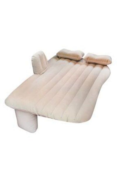 Medilix Beige Inflatable Car Seat Bed Automobile Back Seat Vehicle Pillow Pump Repair Kit