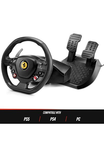 Thrustmaster عجلة القيادة T80 RW Ferrari 488 GTB - تجربة قيادة واقعية لأجهزة PlayStation PC/PS4/PS5