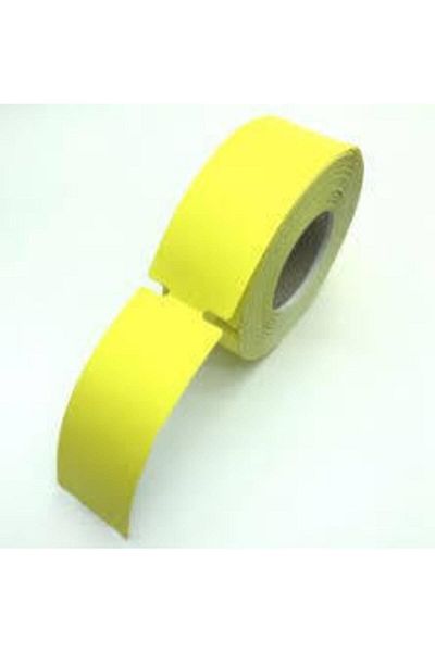 KARTALLAR ETİKET ملصق رف كرتون حراري عمودي 100*38 350 لتر لون أصفر محزز جانبيا