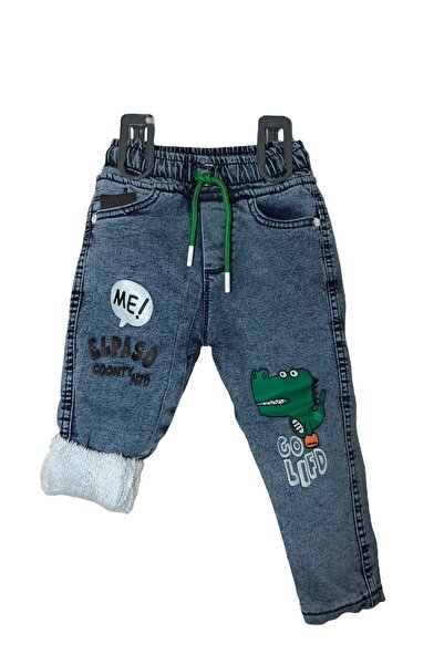 TAVUSKUSHU Welsoftlu Beli Lastikli Jean Erkek Kot Kişlik Kalin Pantolon