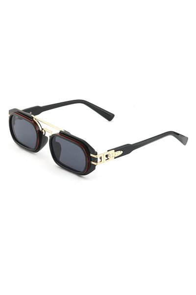 TomyHelf Black Frame Claret Red Detailed Women's Sunglasses