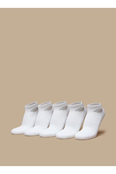 Oaklan by Shoexpress جوارب رياضية بطول الكاحل بطبعة شعار الماركة - طقم من 5 قطع