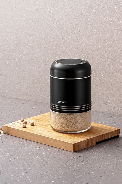 Emsan Black Moko 650 ml Storage Jar