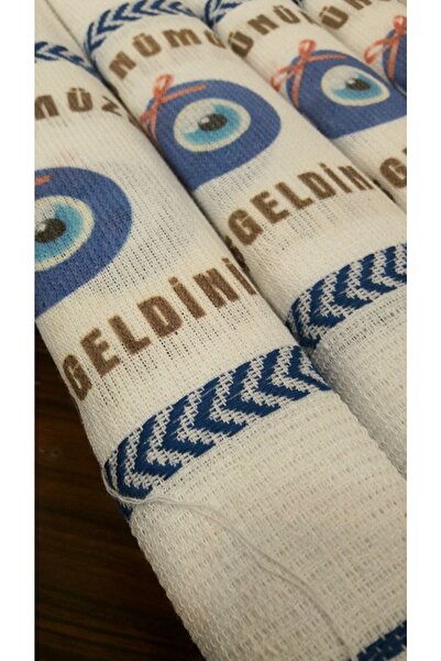 yörük tuhafiye Wedding Towel. Car Convoy Towel White Blue Model 12 Pieces School Towel