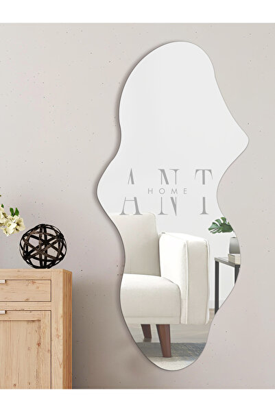 ant home Asimetrik Ayna, Dekoatif Ayna, Big Size 100cm X 50cm 1.sınıf Rodajlı Şişecam Marka Ayna Holl Aynası