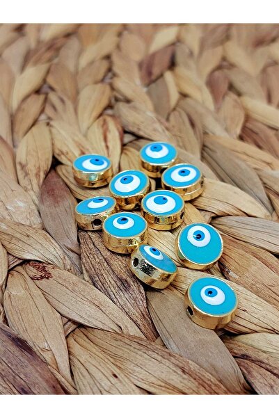 Yasamtohumu Tirkizna perla za zlo oko - pozlaćeni odstojnik/2 komada (51760)