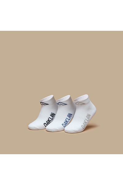 Oaklan by Shoexpress Logo Print Ankle Length Sports Socks - Set of 3