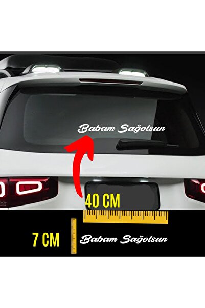 RS AUTO AKSESUAR Babam Sağolsun Stıcker 7x40 Cm