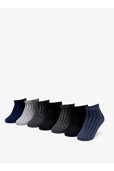 LBL by Shoexpress Striped Ankle Length Socks - Set of 7