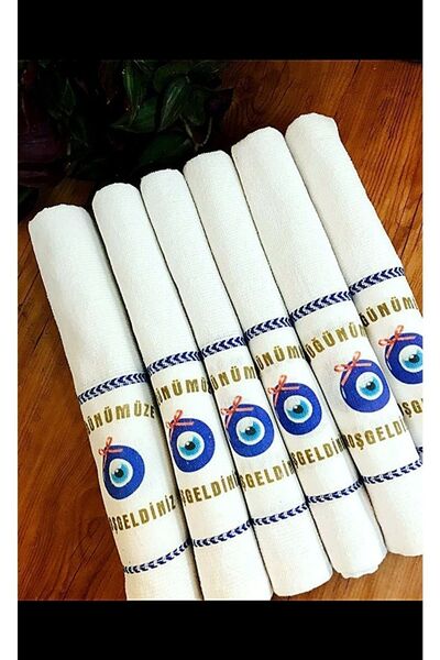 yörük tuhafiye Wedding Towel. Car Convoy Towel White Blue Model 12 Pieces School Towel