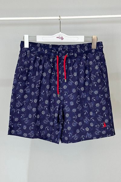 Remsa Mayo Ανδρικό σορτς Navy Blue - Pool and Sea Pattern, Μοντέλο 023