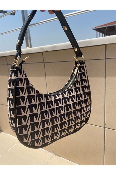 MUJGAN Τσάντα ώμου και χεριού New Season Jacquard με φερμουάρ