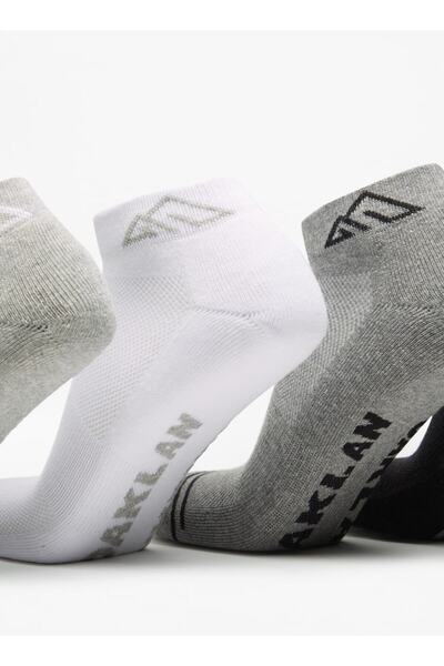 Oaklan by Shoexpress Logo Print Ankle Length Sports Socks - Set of 5