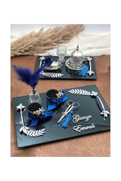 Masalsı Concept Süslü Söz Nişan Tepsisi Yüzük Yükselticiler Makas Kahve Finca...