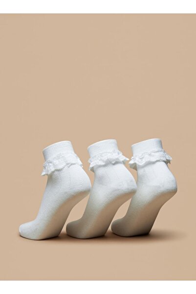 Flora Bella by Shoexpress Frill Detail Ankle Length Socks - Set of 3