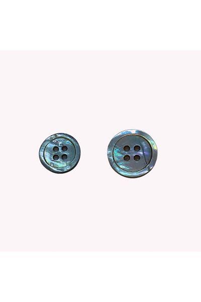 Final Düğme 15 Mm Round Model - 100% Genuine Mother of Pearl Buttoned Sea Shell (100 PCS)