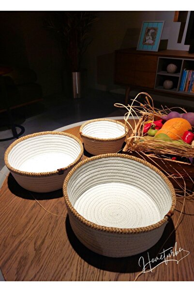 HomeTurko Hometurko Дитяча кімната Джутовий кошик - Органайзер для шафи