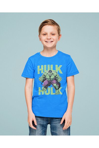 SEDİRLİ Tricou de vară pentru copii din bumbac imprimat Hulk