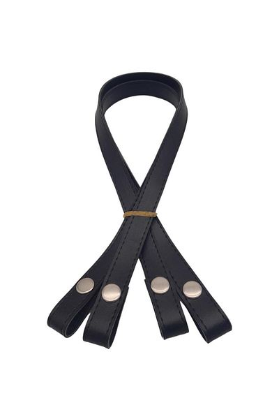 angel çanta aksesuar Τσάντα από συνθετικό δέρμα Black Angel - Διπλό στρώμα και ασημί μέταλλο, λαβή 70 cm
