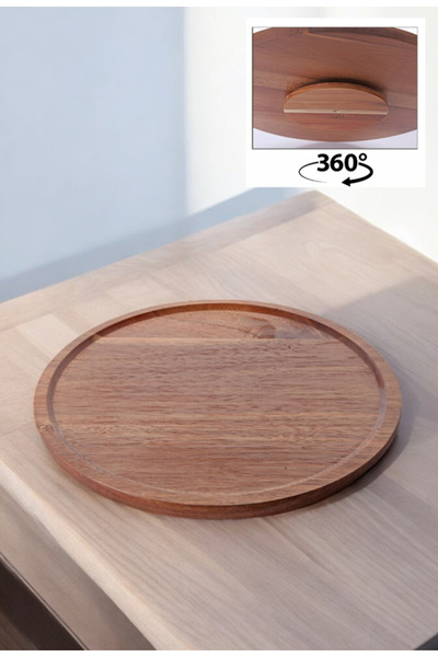 Çavdar Group Akasya Luxury 25 cm Rotating Presentation Breakfast Presentation Plate