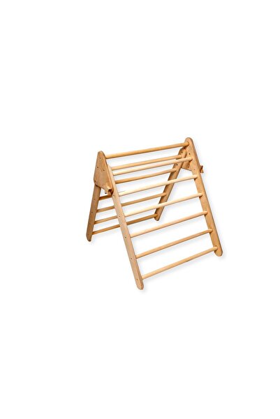 KIDOPPO مثلث تسلق مونتيسوري - بطانات خشبية، مسار ما قبل المدرسة، مثلث تعليمي