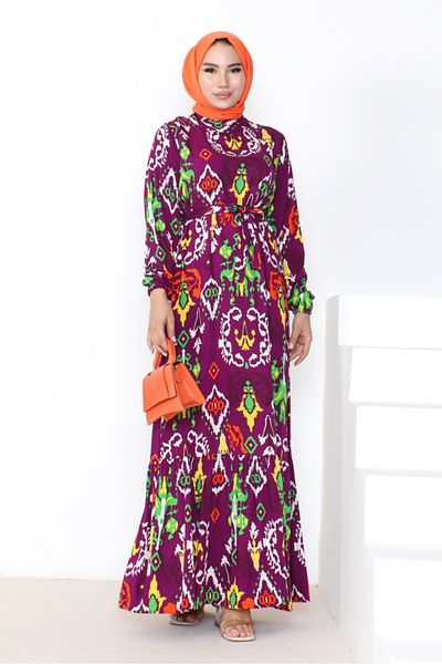 Bestenur Φόρεμα Viscose Belsin 1041 - Plum