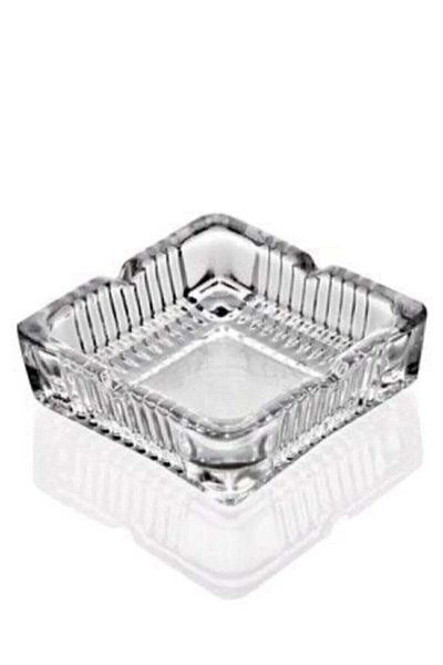 Rayan 4 Pieces Square Luxury Glass Ash Plate - 11x11 Cm Ash Tray